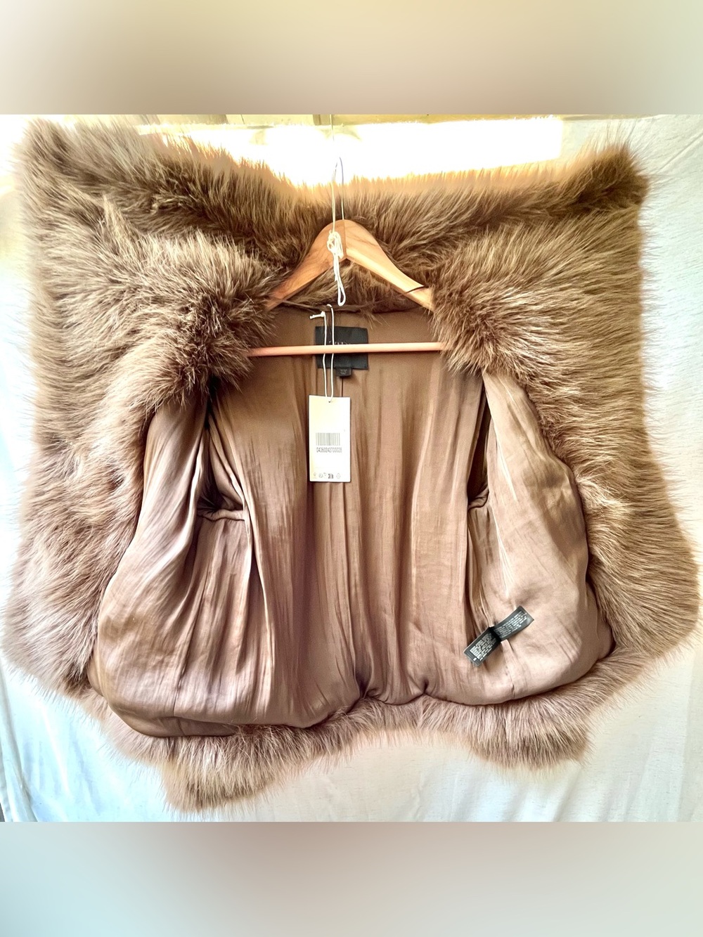 Short Faux Fur Coat Lapel Collar Long Sleeves Chic Viral Brown Teddy Coat Small - Picture 14 of 16